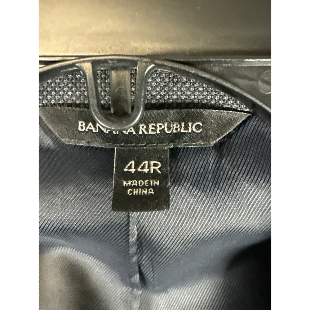 Banana Republic Men 44R Grey Slim Fit Wool Suit Jacket Blazer Marzotto Super 110